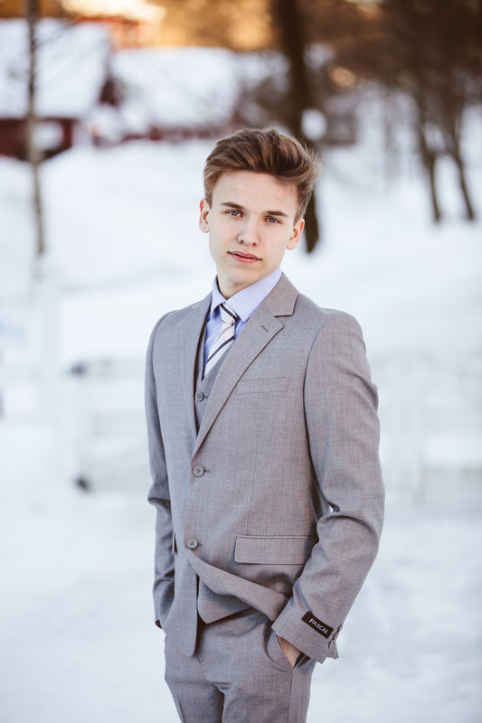 Dress slimfit grå 2-18 år- SUPERTILBUD