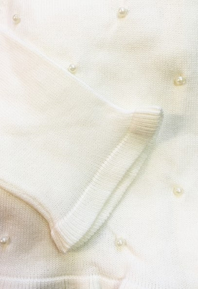 Bolero med perler ivory