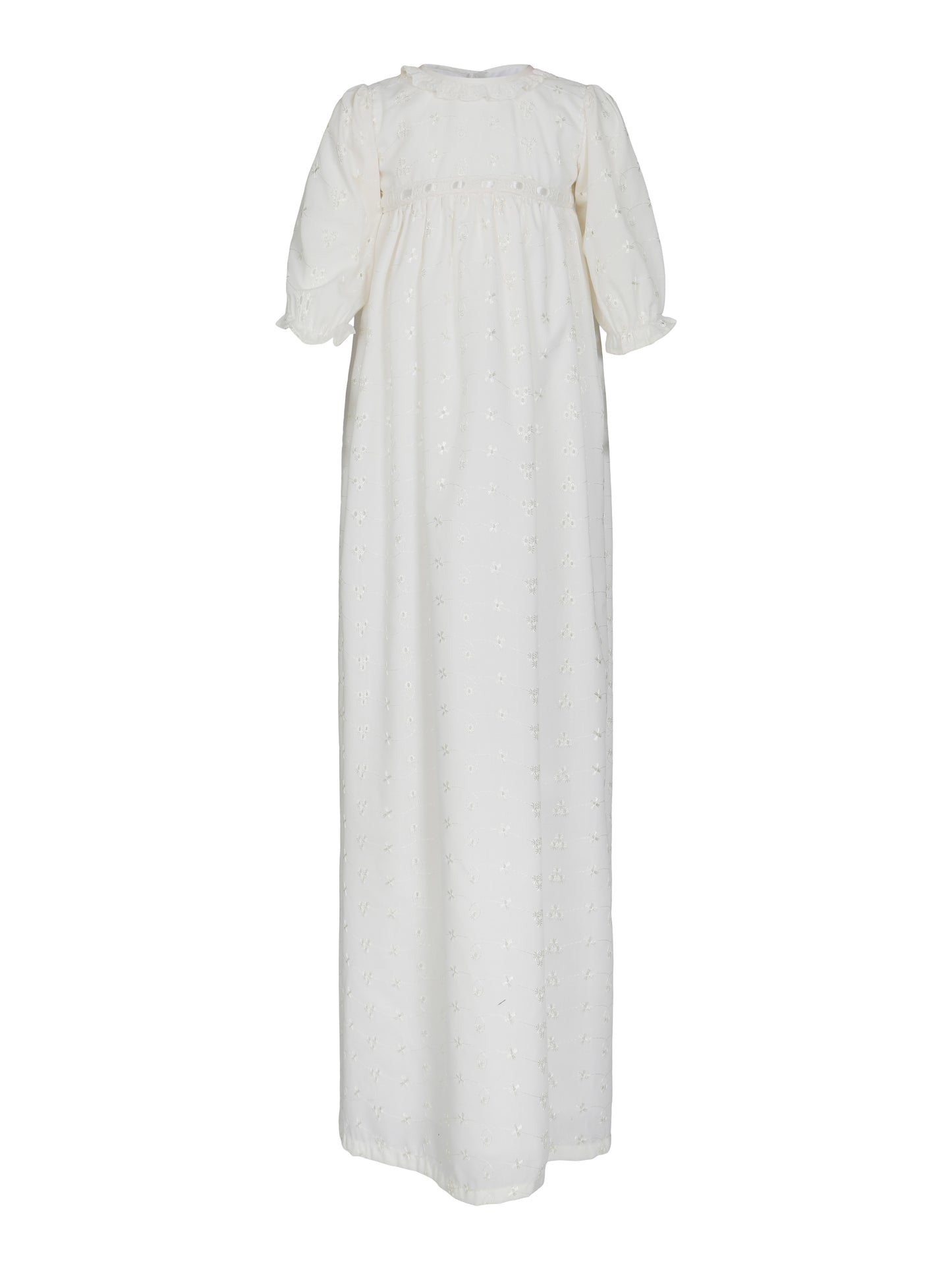 Dåpskjole i engelsk blonde offwhite