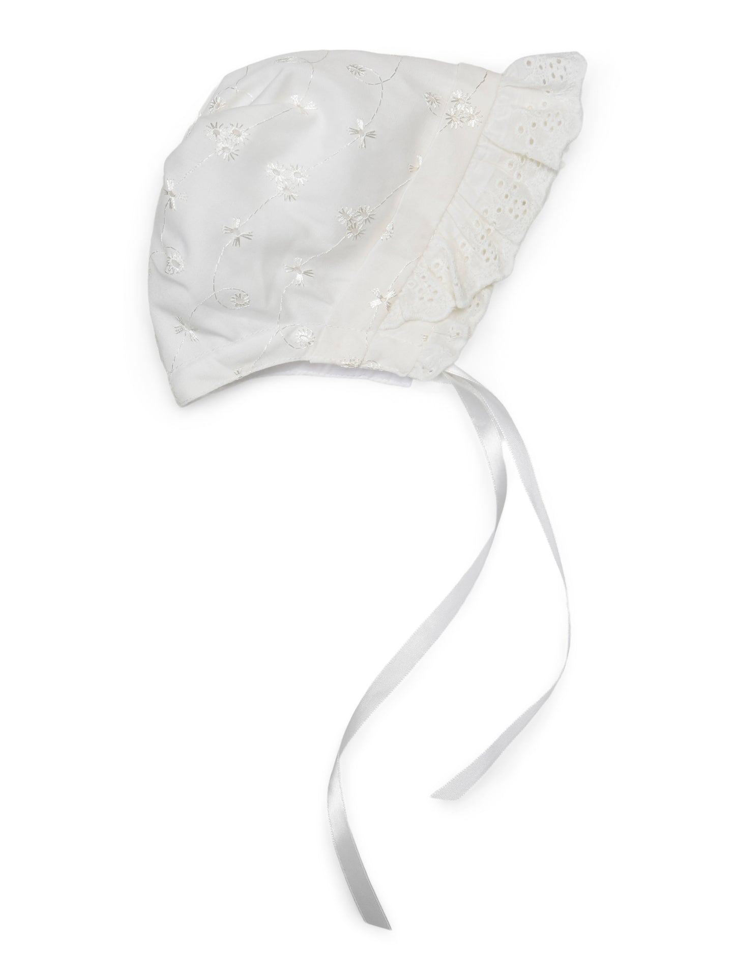 Dåpslue i engelsk blonde offwhite unisex D