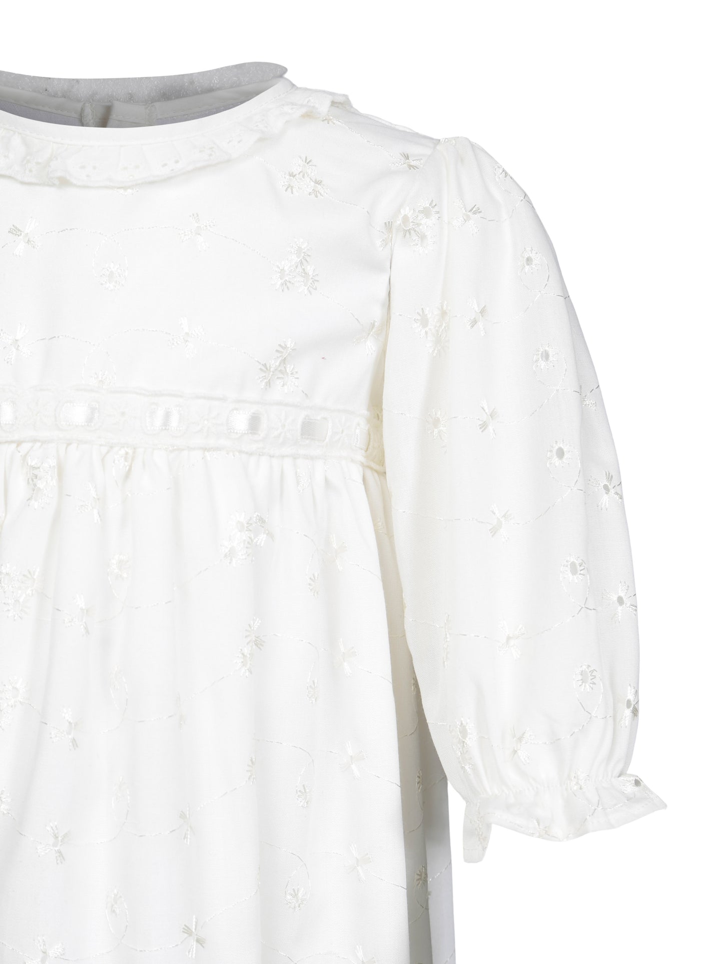 Dåpskjole i engelsk blonde offwhite