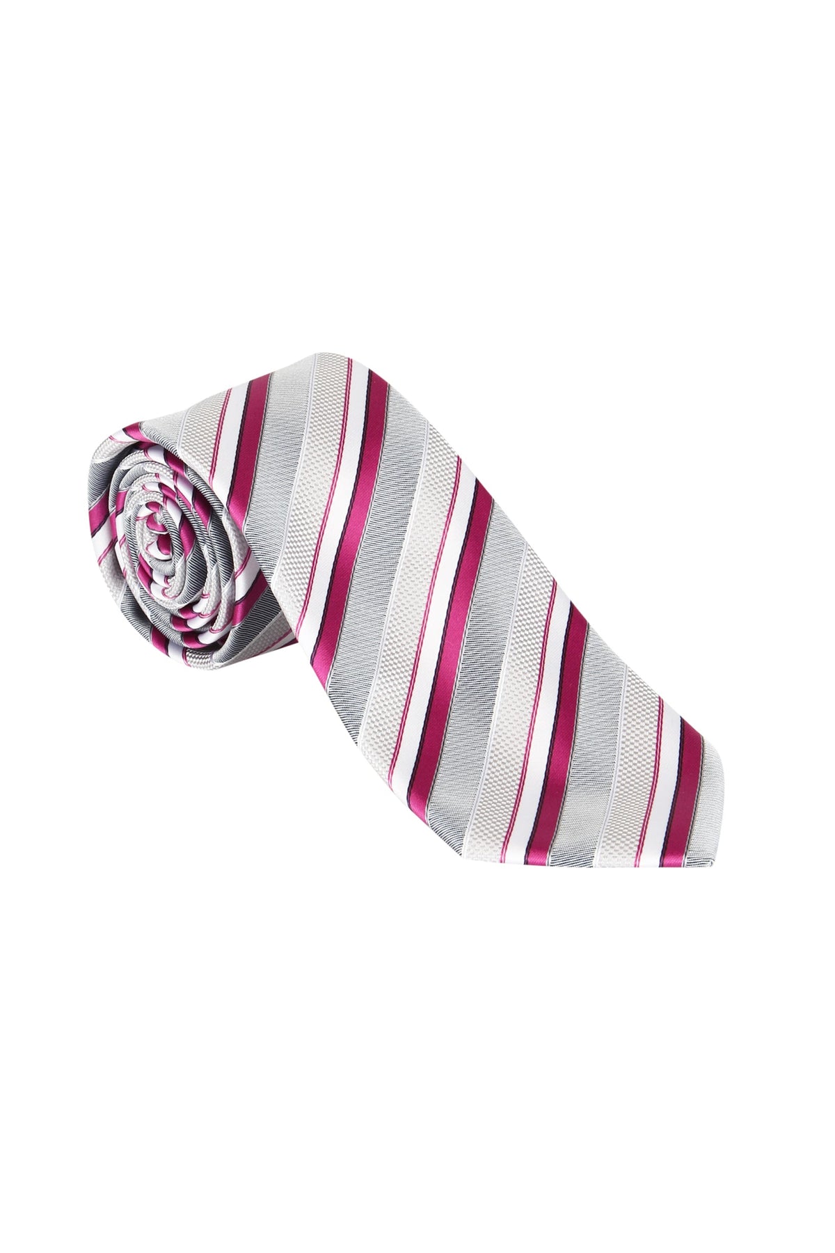 Skjortepakke med cerise/grå slips