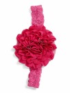 Pascal heklet hårbånd med blomst cerise thumbnail