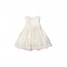 Pascal babykjole med sommerfugler ivory/rosa thumbnail