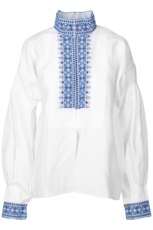 Bunadskjorte/ linskjorte til beltestakk blå