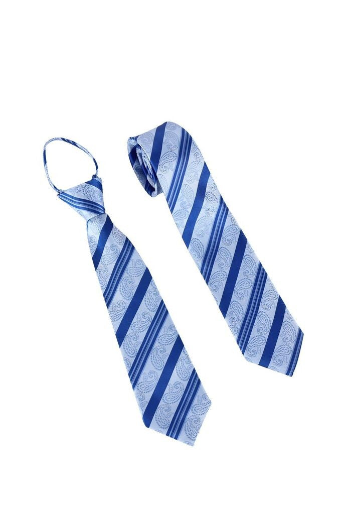 Slips lyseblå brokade