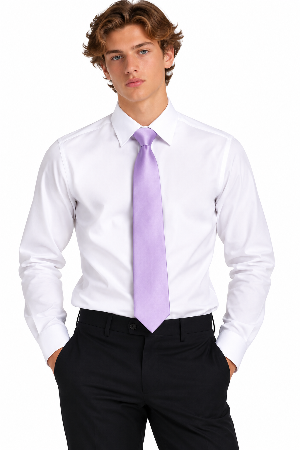 Skjortepakke med lavendel slips