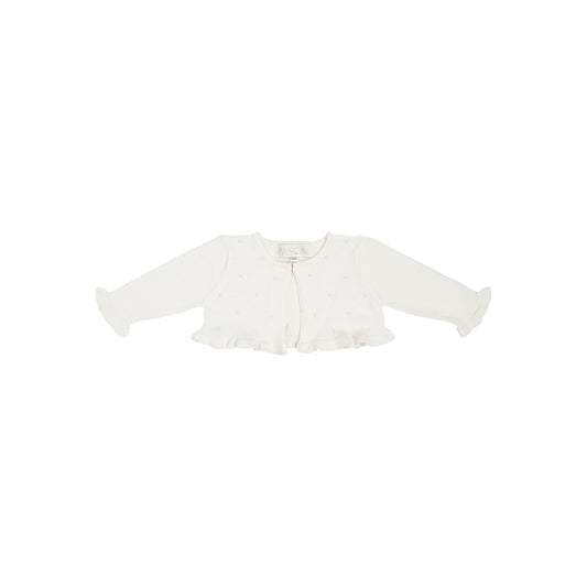 Bolero med perler ivory