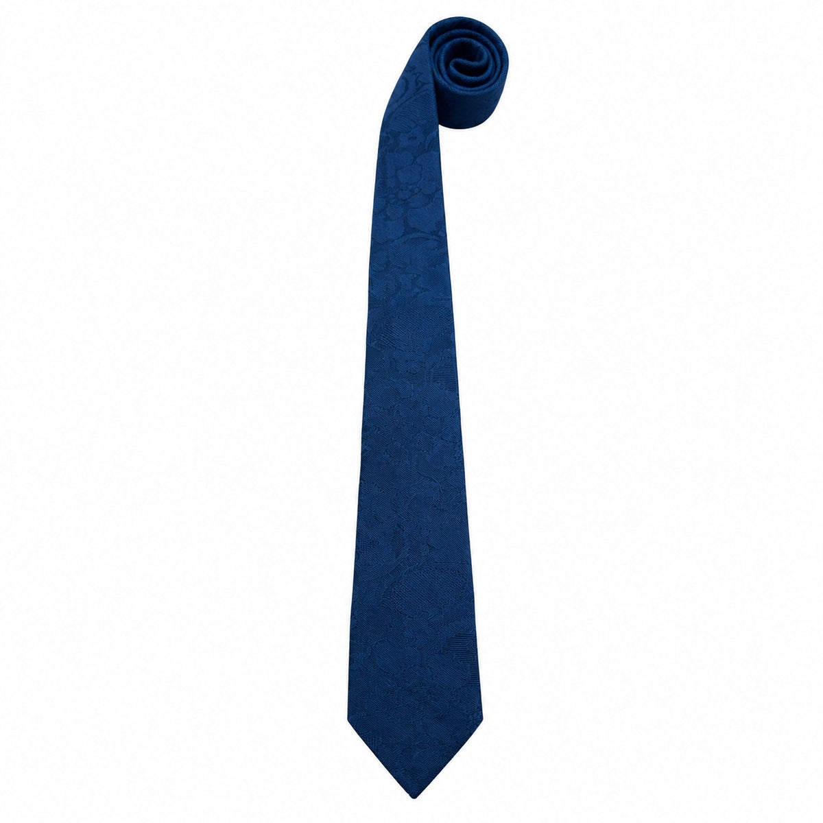 Bunadslips marineblå ull damask