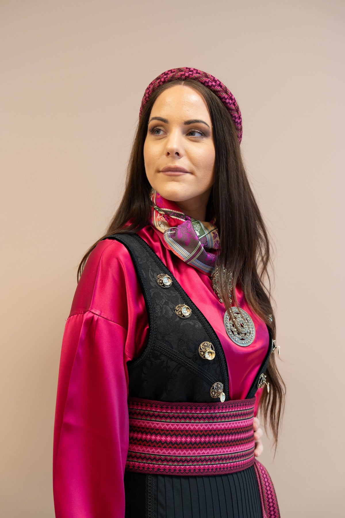 Hårvippe til beltestakk rosa FR7