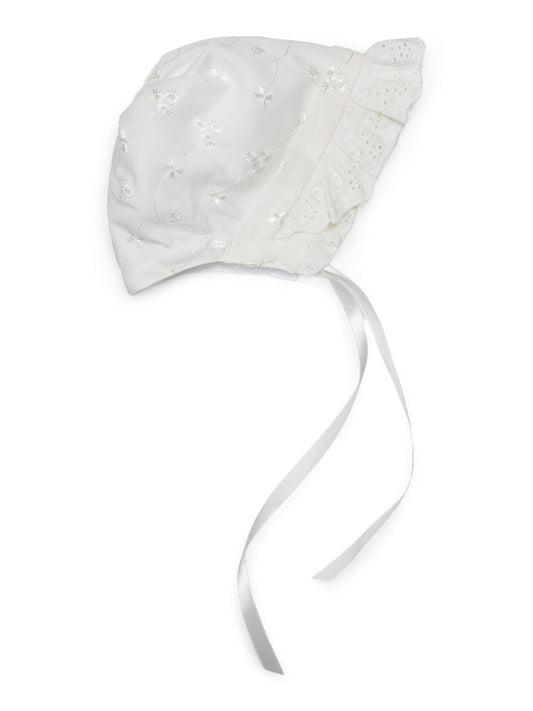Dåpslue i engelsk blonde offwhite unisex D