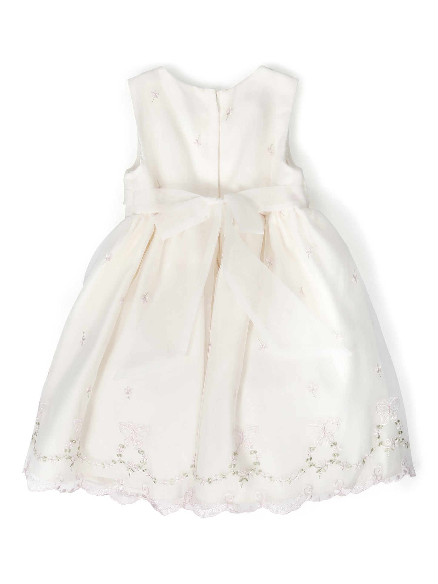Kjole med sommerfugler ivory