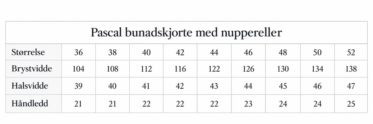 Pascal strykefri bunadskjorte med nuppereller