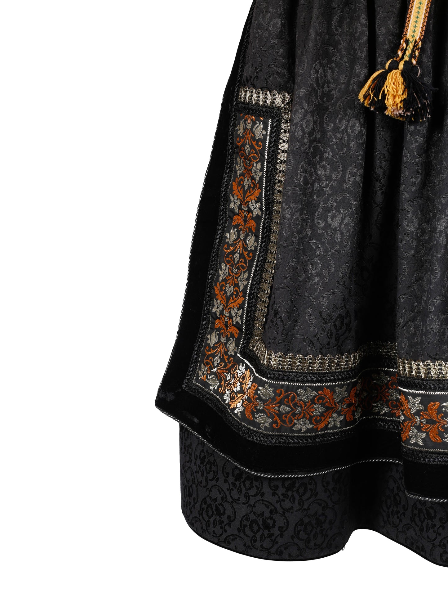 Pascal festdrakt svart/ gull damask